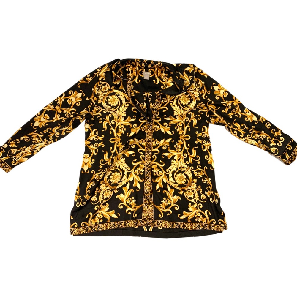 Stunning Gold and Black blouse from Chicos, size 3